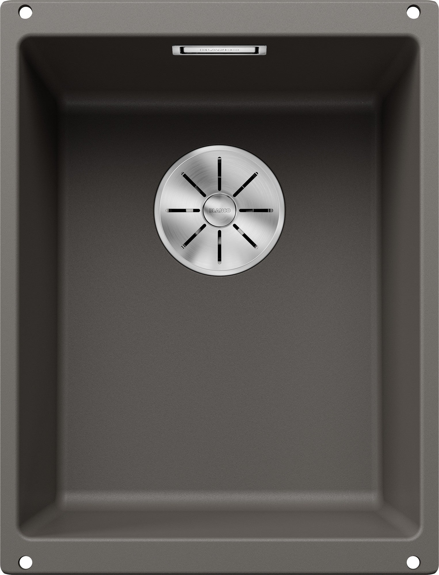 Chiuveta de bucatarie, sub blat, Subline 527343, silgranit Gri Vulcan, 350 x 460 mm, Blanco